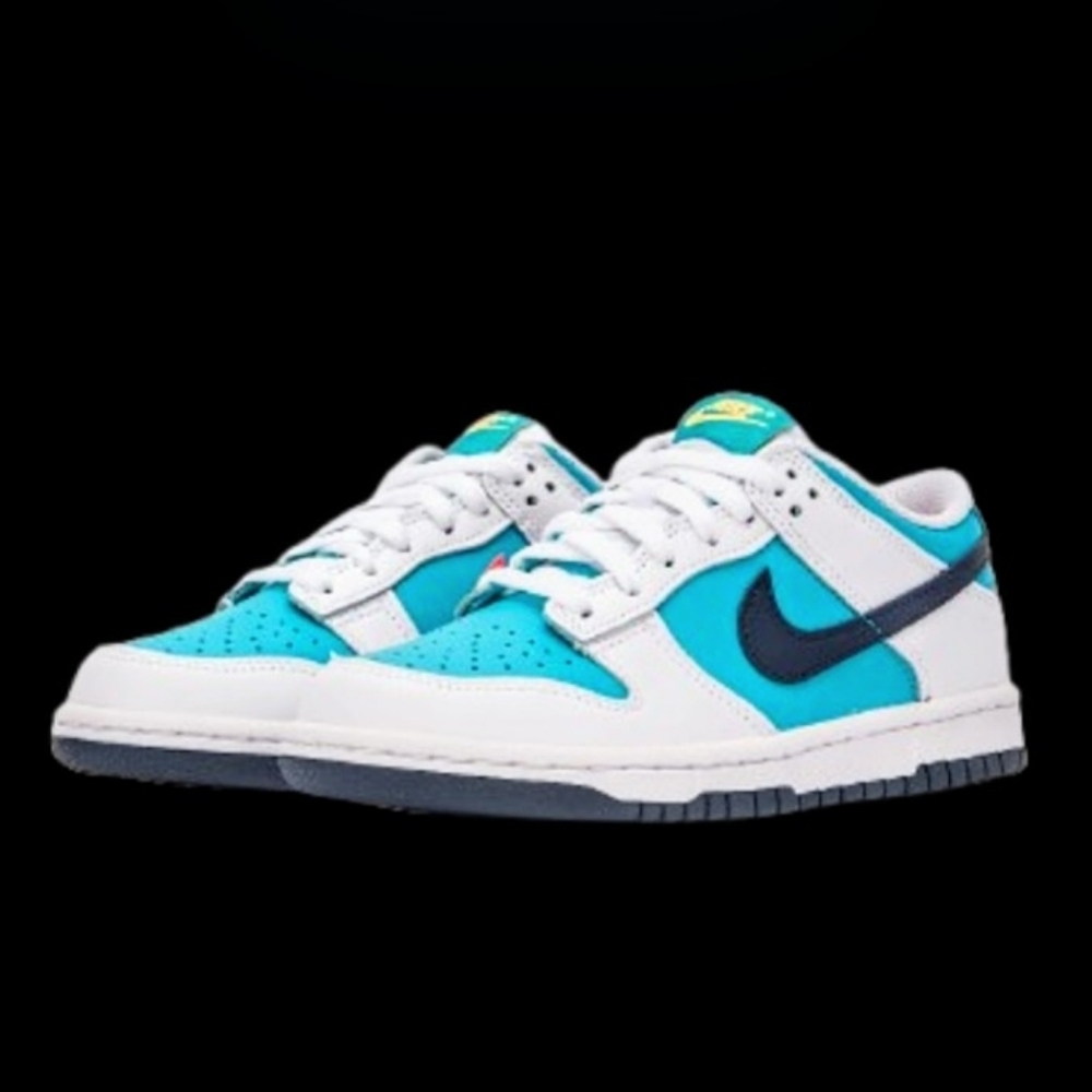 Nike Dunk Low BG Womens Size 8.5/Kids 7Y Dusty Cactus White Navy Pink Orange